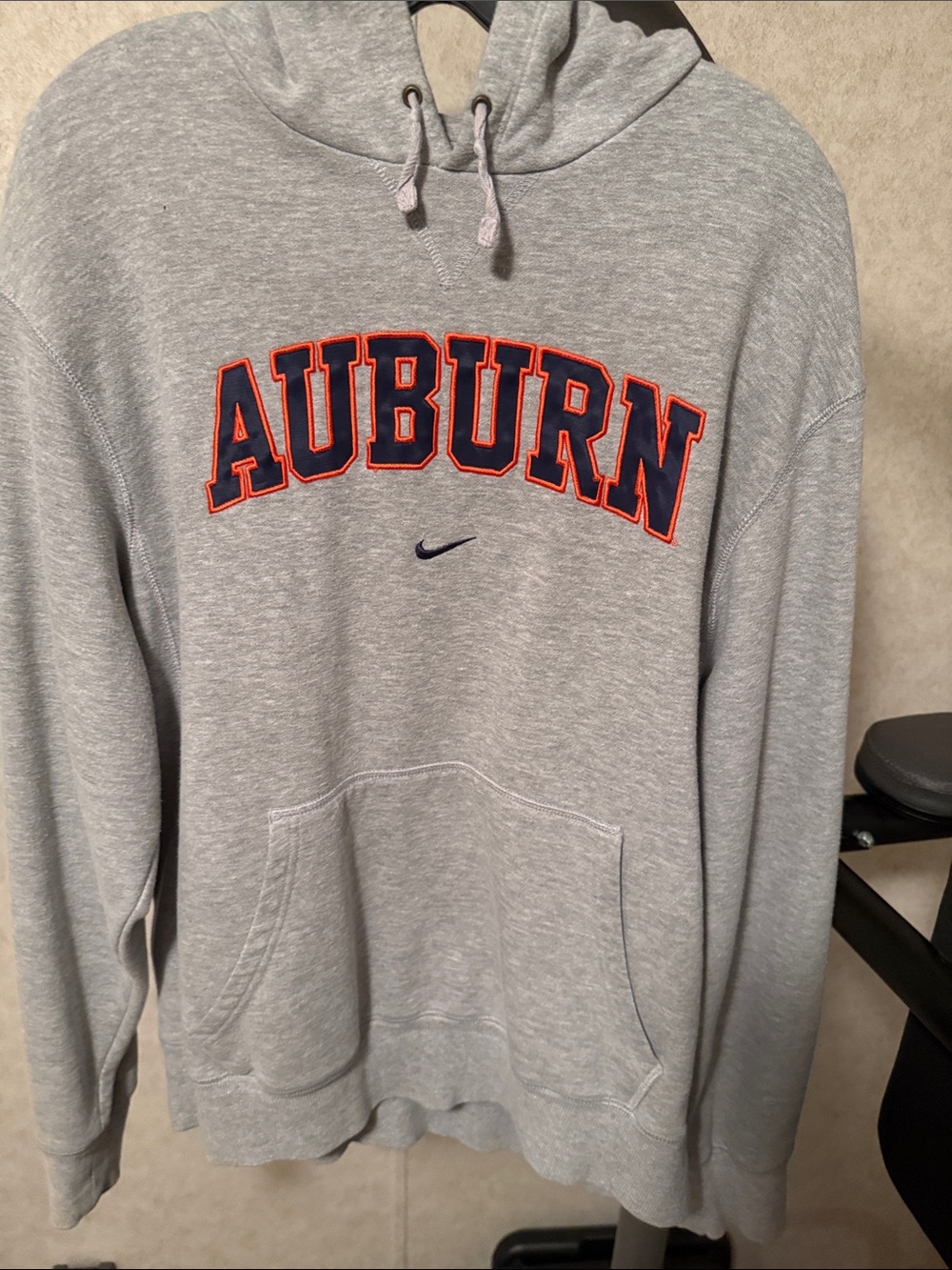 Nike Team Auburn Tigers Arch Logo Hoodie Gray